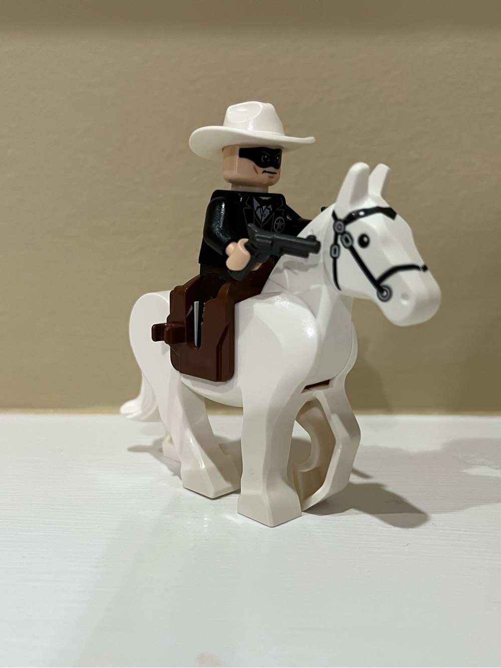 Lego Disney Lone Ranger with White Horse Mini Figure Toy With Accessories